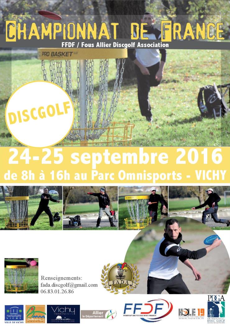 Championnats de France Disc Golf FFDF 2016 © 2016 Fous Allier DiscGolf Association